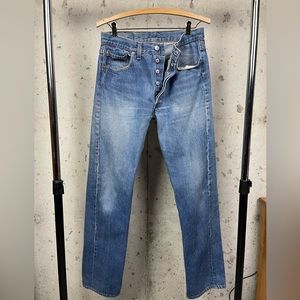 Vintage Levi’s 501 Button Fly Blue Jeans 33 x 33 Retro Denim USA 1980’s